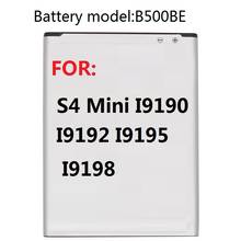 Запасная батарея B500BE для Samsung GALAXY S4 Mini I9190 I9192 I9195 I9198 S4Mini аккумулятор 3 контакта 1900 мАч 2024 - купить недорого