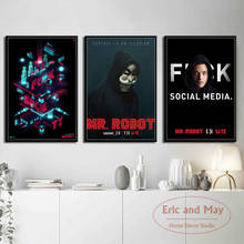 Mr.robot-carteles e impresiones de la nueva temporada, pintura en lienzo, imágenes de pared para sala de estar, decoración Vintage para el hogar 2024 - compra barato