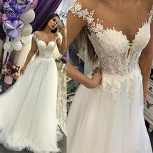 Custom Plus Size Off Shoulder Princess Wedding Dress Lace Appliqued with Tulle Bride Gown White Ivory Beach Vestido De Noiva 2024 - buy cheap