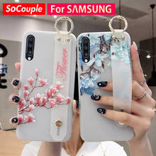 Чехол для телефона SoCouple для Samsung Galaxy A50 A70 A40 S8 S9 S20 plus ultra Note 8 9 10plus, чехол с ремешком на запястье 2024 - купить недорого