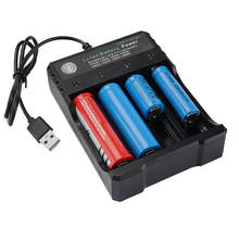 Carregador de bateria inteligente li-lon, 4, 2 ou 1 espaços, 4.2v, adaptador de carga usb para 18650 18500 16340 14500 26650 2024 - compre barato