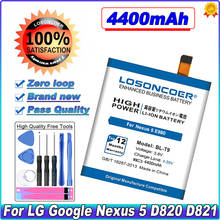 Bateria losoncoer de 4400mah para lg nexus 5, bateria e980, google nexus g d820 d821 nexus5 megalaxy d8, google nexus 5 2024 - compre barato