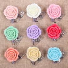 Creative Big Size Rose Flowers Retractable Badge Reel Nurse Doctor Student Exhibition ID Card Clips Badge Holder Stationery 2024 - buy cheap