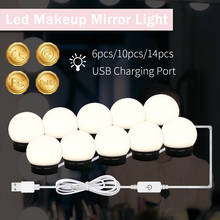 WENNI LED Mirror Lights Hollywood Makeup Vanity Table Lamp USB LED Wall Lamp Mirror Bulb Stepless Dimmable LED Dressing Light 2024 - buy cheap