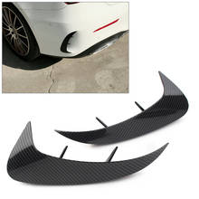 Car Rear Bumper Spoiler Fins ABS Canards Splitters For 2019 Mercedes Benz A-Class A220 W177 Sport Model Carbon Fiber Style 2024 - buy cheap