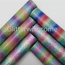 Glitterwishcome 21X29CM A4 Size Rainbow Glitter Fabric, Fine Glitter Leather Fabric Sheets, Smooth Glitter for Bows, GM492A 2024 - buy cheap