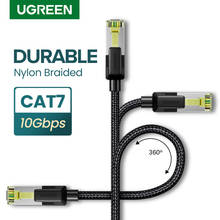UGREEN Ethernet кабель CAT 7 прочный нейлоновый Плетеный интернет-провод CAT7 Lan кабель для PS 4 маршрутизатора кошки 7 10 Гбит/с RJ45 кабель Ethernet 2024 - купить недорого
