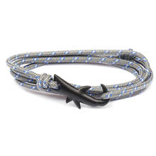 Fashion Bracelet Men Shark Anchor Bracelets Charm Chain Rope Women Bracelet Anchor Hooks Jewelry Male Wrap Sport pulseras SL109 2024 - buy cheap