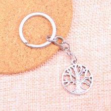 20pcs peace tree Keychain 23mm Pendants Car Key Chain Ring Holder Keyring Souvenir Jewelry Gift 2024 - buy cheap