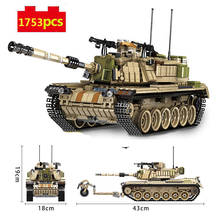 Figuras de la serie militar de las Fuerzas Especiales M60, tanque de batalla principal, fuerzas blindadas, modelo DIY, bloques de construcción, juguetes, regalos 2024 - compra barato