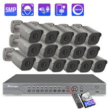 Techage-sistema de seguridad para el hogar, Kit de vigilancia con 16 canales, 5mp, 48V, NVR POE, AI, POE, IP, Audio bidireccional, micrófono, altavoz, CCTV, P2P 2024 - compra barato