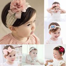 Tiara coreana de flores para bebês, tiara para recém-nascidos, acessórios para cabelo para meninas, joias diy, acessórios para fotos fotográficas 2024 - compre barato