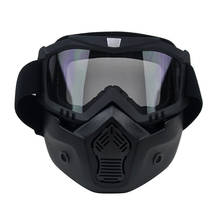 Gafas de sol con casco de máscara facial para motocicleta, lentes desmontables para moto, esquí, Motocross 2024 - compra barato