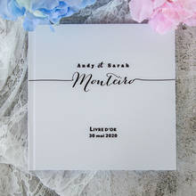 Livro de visitas com tema branco para casamento, presente para noiva e noivo, álbum de fotos personalizado para graduação, livro de visitas 2024 - compre barato