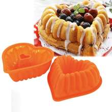 Silicone single stereo love cake mold caterpillar cake mold Valentine's Day baking plate DIY baking tool 2024 - buy cheap