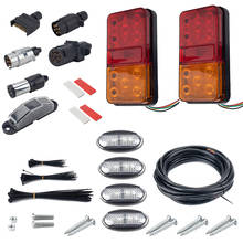 12v led caminhão reboque luz da cauda indicador kit turn signal lâmpada bulbos reboque resistente à água traseira lanterna traseira 2024 - compre barato