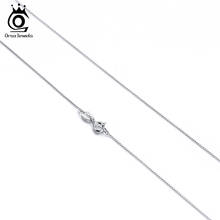 ORSA JEWELS Classic Basic Chain Italian 925 Sterling Silver Box Chain Necklace Men Chain Women Neck Chains Jewelry SC32-P-20 2024 - buy cheap