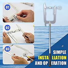 Easy Boat Hook Long Distance Cable Threader Telescopic Boat Hook Multipurpose Stainless steel Mooring Hook For Docking Mooring 2024 - buy cheap