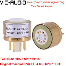 Adaptador de tubo de vacío de Audio, amplificador y convertidor de enchufe, EL84 6P14 (superior) a 6V6 EL34 (inferior) de 9 pines a 8 pines, DIY, 1 ud. 2024 - compra barato