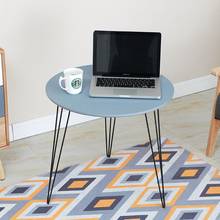 Mesa de café pequena, estilo nórdico, moderna, para sala de estar, criativa, de ferro forjado, pintada personalmente, redonda 2024 - compre barato