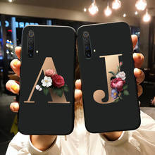 For OPPO Realme C3 case Alphabet Flower Couples soft silicone Phone Case cover For Oppo realme 5 6 Pro 3 XT X2 Q C2 case Funda 2024 - buy cheap