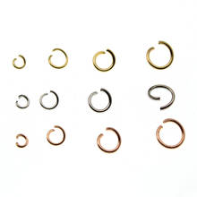 Anillos abiertos de acero inoxidable para hacer joyas, 100 unidades, 3, 4, 5, 6, 7mm, conectores de anillo dividido 2024 - compra barato