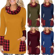 Long Sleeve Blouse 2020 Autumn  Fashion Plus Large Size Women's Blouses Tops New Blouse Women Loose Plaid Ladies Shirts Dresses 2024 - buy cheap