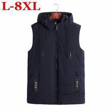 Abrigo de talla grande para hombre 8XL 7XL, chaqueta cálida sin mangas, chaleco informal, chaleco ultraligero, XL-8XL 2024 - compra barato