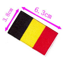 Belgium country flag embroidery patch 6.3cm wide high quality iron on sew on backing/decoration/Brussels/Blue forest/world patch 2024 - buy cheap