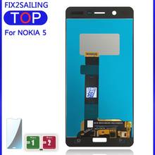 Lcd НОВЫЙ для Nokia 5 ЖК-дисплей сенсорный экран дигитайзер сборка Замена для Nokia5 N5 TA-1008 TA-1030 TA-1053 ЖК-экран 2024 - купить недорого
