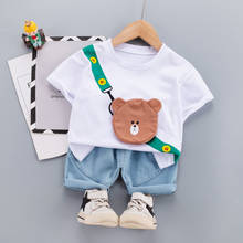 0-5 anos de verão menino conjunto de roupas 2021 nova moda casual ativo esporte camiseta + pant crianças do bebê da criança menino roupas 2024 - compre barato
