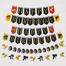 Dinosaur Theme Happy Birthday Banner 12 Months Photo Prop Bunting Garland for Boy Girl Birthday Party Decoration Supplies 2024 - buy cheap