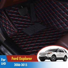 Para Ford Explorer (7 asientos) 2015 2014 2013 2012 2011 2010 2009 2008 2007 2006 alfombras de coche alfombras de cuero Dash Auto Styling 2024 - compra barato
