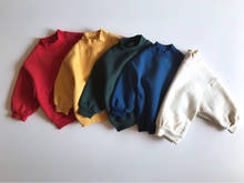 Autumn Winter Children Fleece Sweatshirts Korean Style Bat Sleeve Tops Kids Clothes Baby Boys Girls Pullovers Sweatshirt 2024 - buy cheap