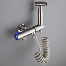 304 inoxidável handheld cabeça de chuveiro ducha toalete bidé spray lavagem jet shattaf com mangueira de mola conexão rápida pia mangueira spray conjunto 2024 - compre barato