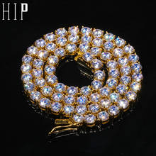 3 мм 4 мм 5 мм 1 ряд блестящая теннисная цепочка из нержавеющей стали мужское ожерелье в стиле хип-хоп Iced Out Bling CZ ювелирное изделие золотого цвета 2024 - купить недорого
