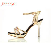 High Heels Women Sandals Thin Heels Pumps Crystal Sexy Sliver Gold Heels Fashion Women Summer Party Ladies Shoes and Sandals 2024 - buy cheap