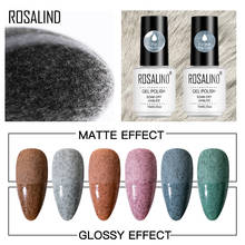 ROSALIND Fur Matt Top Coat Gel Nail Polish Winter Effect For Art Design Base Top Primer Gel Lacquer All For Manicure Nail Art 2024 - buy cheap
