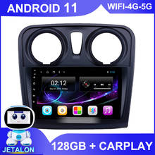 Radio con GPS para coche, reproductor Multimedia con Android 11, navegador, estéreo, 2DIN, para Renault Logan Sandero 2012 2013 2014 2015 2024 - compra barato