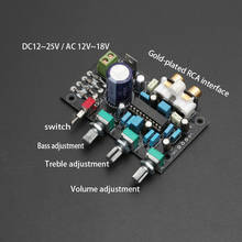 Placa preamplificadora de tono de fiebre con anillo igual y ajuste de sonido Alto y Bajo Super NE5532, DC12 ~ 25V AC 12V ~ 18V LM1036 2024 - compra barato