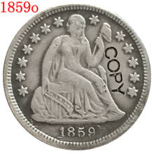 USA 1859 P,O,S  Seated Liberty Dime COPY COINS 2024 - buy cheap