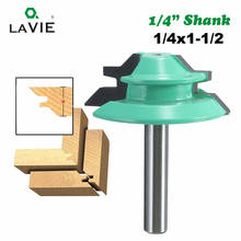 LA VIE 1/4 Shank 1Pc 45 Degree Lock Miter Router Bit Tenon Milling Cutter Woodworking Tool For Wood Machine Tools 2024 - buy cheap