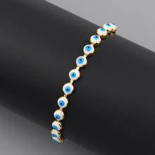 Turkish Lucky Evil Eye Beads Bracelets For Women Gold Color Handmade Braided Rope Lucky Bracelet Female Girls Fashion Jewelry 2024 - buy cheap