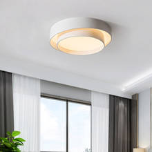 Bedroom Nordic LED ceiling lights simple modern restaurant personality creative double-layer circular room lamp 2024 - buy cheap