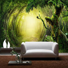 Custom Photo Wallpaper 3D Stereo Green Forest Path Murals Living Room TV Sofa Home Decor Self-Adhesive Waterproof Wall Stickers 2024 - buy cheap