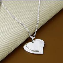 Hot Sale 925 Silver Necklace Romantic Love Heart Women Necklace Pendant Fine Jewelry for Birthday Gift 2024 - buy cheap