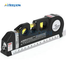 Multi Function Laser Level Cross Line Laser Tape Metric Ruler Measure Level Laser with Horizontal Vertical Measure Tape 8FT 2024 - buy cheap