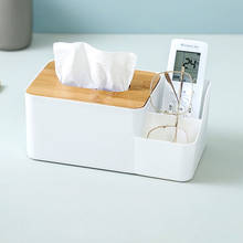 Wooden Plastic Tissue Box Solid Wood  Bamboo Covered Towel Case Napkin Holder Case Simple Stylish Remote Control Storage Box 2024 - buy cheap