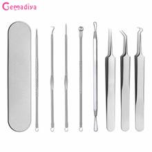 Stainless Steel Facial Acne Blackhead Remover Needles Extractor Pimple Blemish Comedone Removal Kit Double Head Face Care Tool 2024 - buy cheap