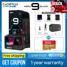 GoPro HERO 9 черная подводная Экшн-камера 4K 5K с цветным передним экраном Спортивная камера 20 Мп фотографии прямая трансляция pk gopro hero 10 2024 - купить недорого